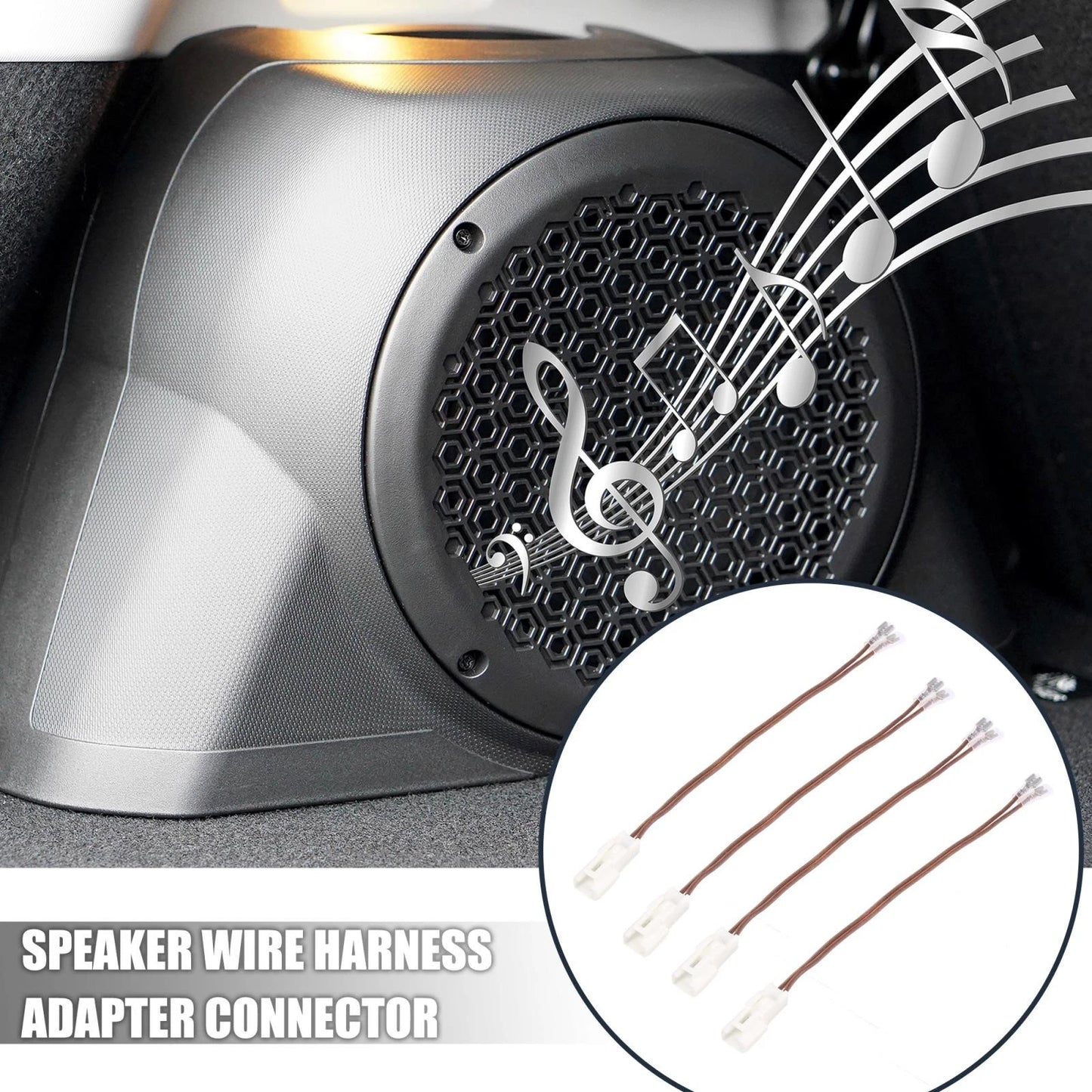 4 x Car Speaker Connector Wire Harness Adapter for Kia & Hyundai