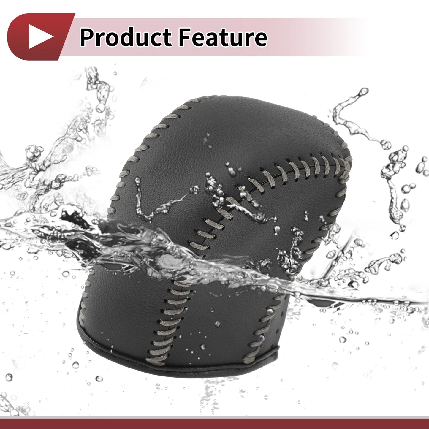 Gear Shift Knob Cover for Acura TL Black Grey Faux Leather (2009 - 2014)