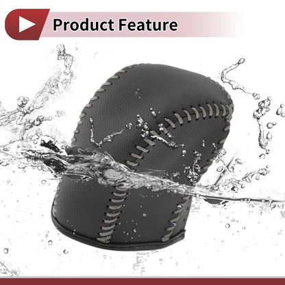 Gear Shift Knob Cover for Acura TL Black Grey Faux Leather (2009 - 2014)