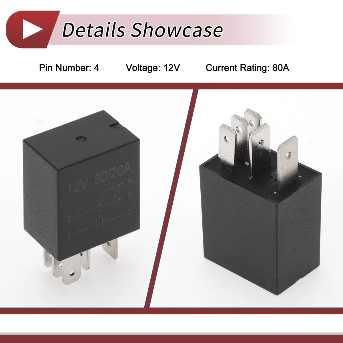 4 Pins Multi-Purpose Relay for Mercedes-Benz, Audi, VW, Volvo 12V 80A