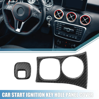 Car Start Ignition Key Hole Panel Cover Black for Chevy Corvette C5