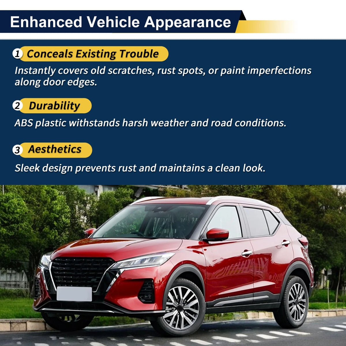 Lower Rear Left Door Trim for Nissan Kicks SR 1.6L (2018-2023)