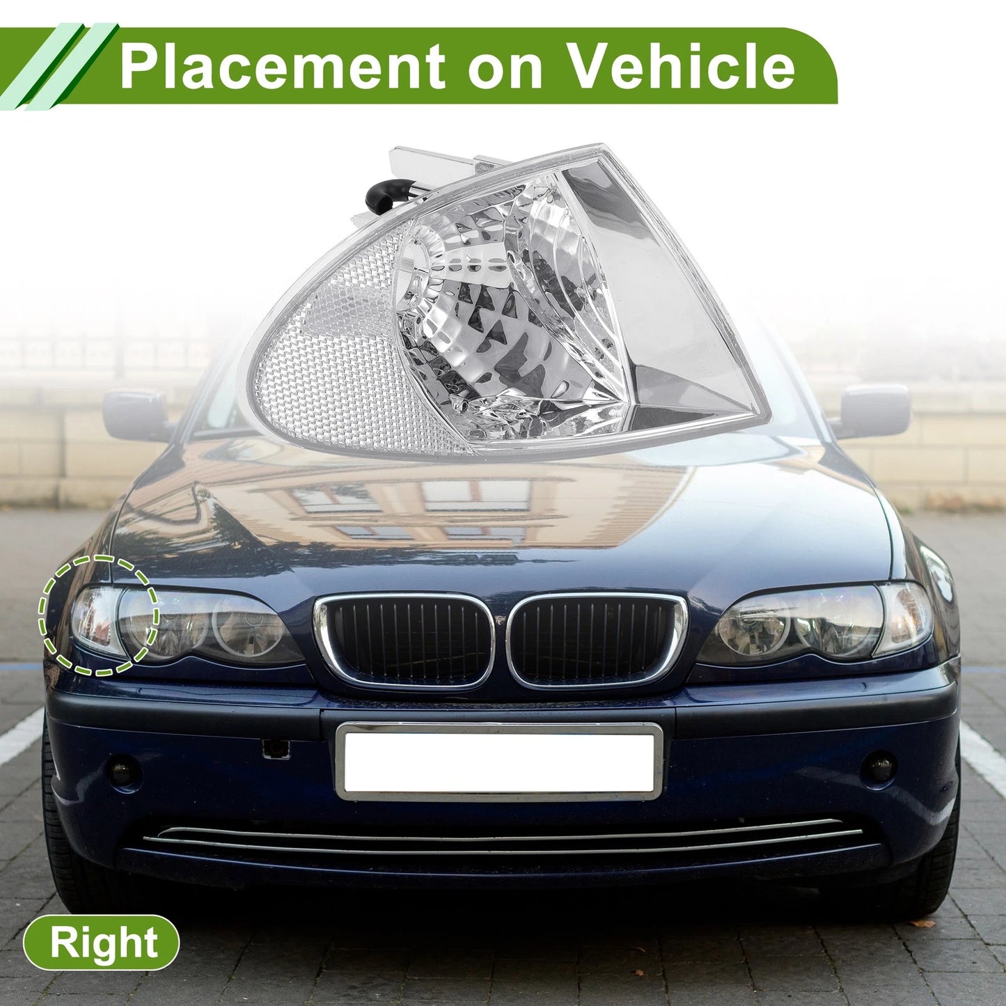 Right Corner Signal Light Cover for BMW 3 Series (2012-2019)