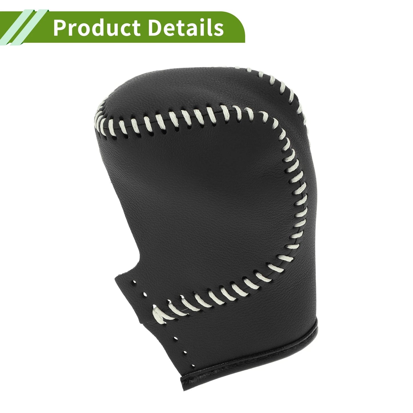 Car Gear Shift Knob Cover Black Beige Faux Leather for Honda Civic (2022-2024)