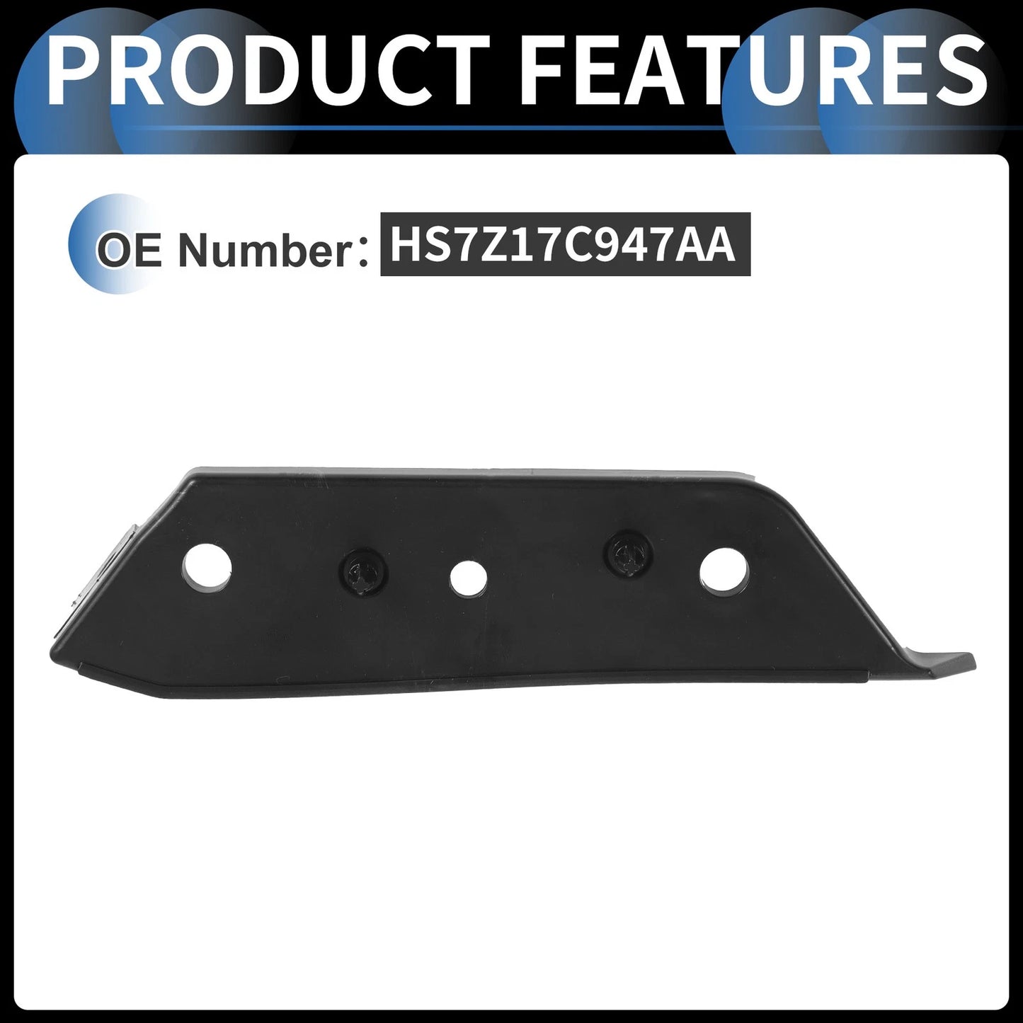 Right Front Bumper Retainer Bracket for Ford Fusion (2017-2020)
