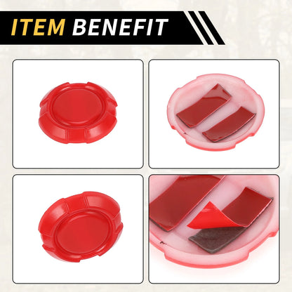 3 x Car Exterior Door Key Jack Covers for Jeep Wrangler JL JLU 2018-2022 Red