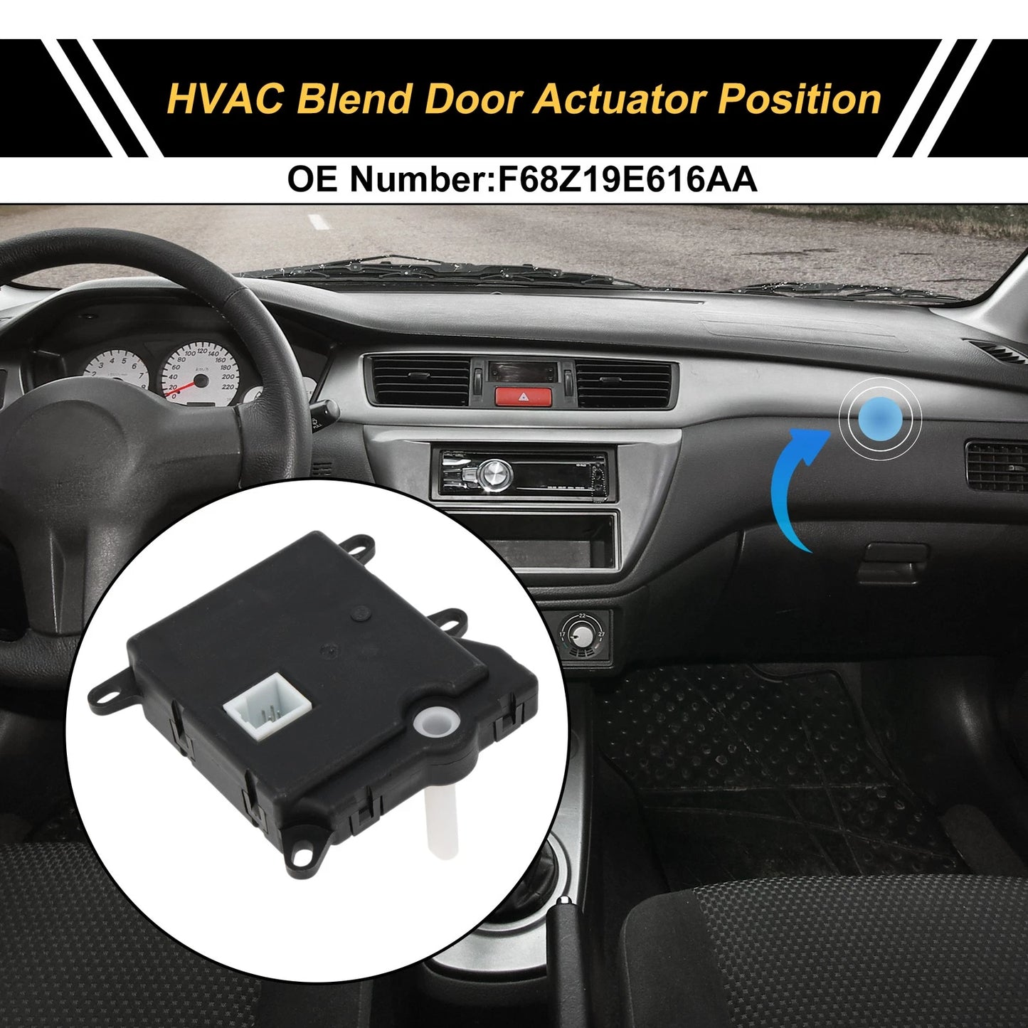 HVAC Heater Blend Door Actuator for Ford E-450 (2006-2015)
