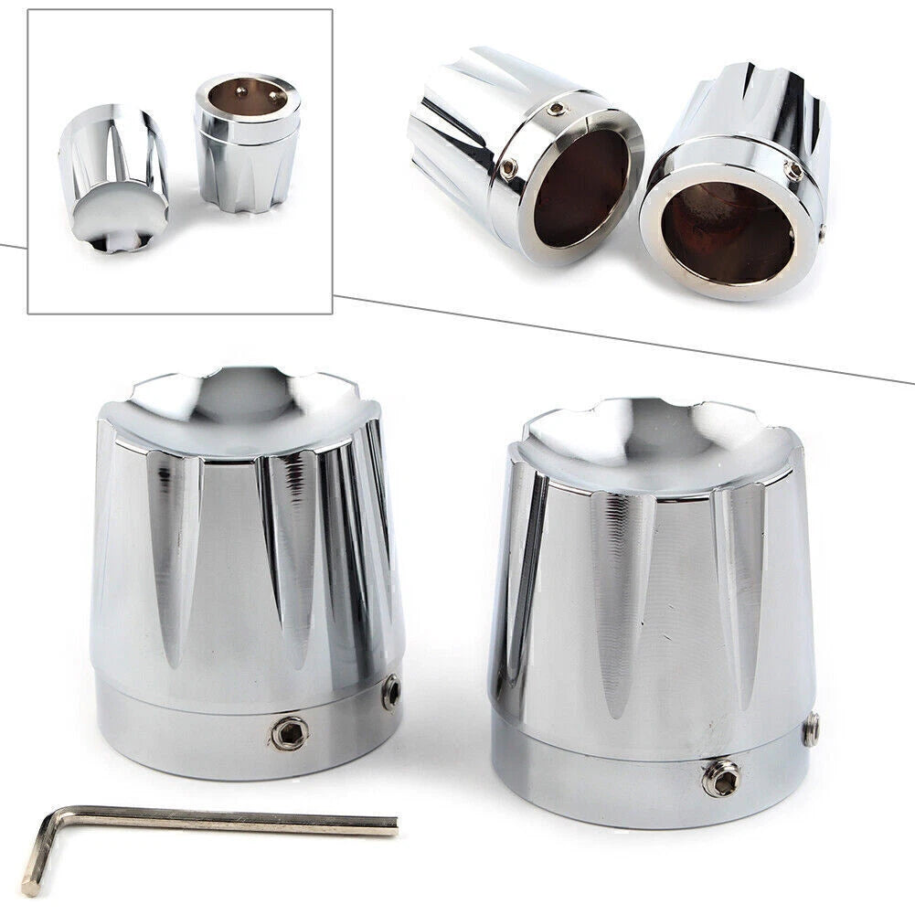 CNC Front Axle Nut Covers for Harley Dyna, Fatboy, Electra, Street Glide, Road King