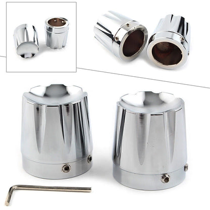 CNC Front Axle Nut Covers for Harley Dyna, Fatboy, Electra, Street Glide, Road King