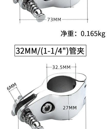 Boat Bimini Top Fitting Hinged Jaw Slide Marine Rail Mount Hardware 2 Pcs