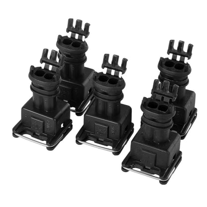 5x Fuel Injector Plug Connectors for Bosch Jetronic EV1 Injectors
