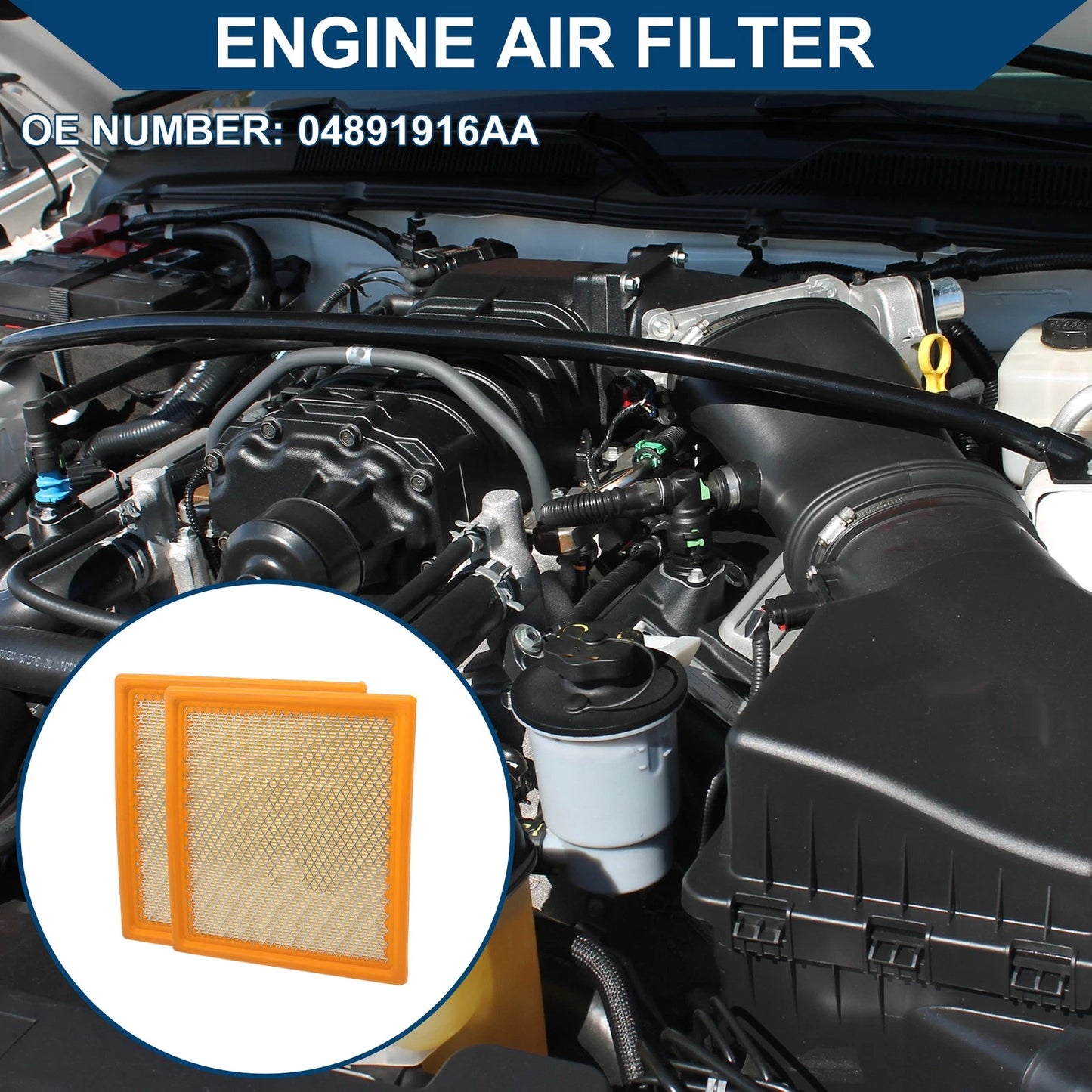 Car Engine Air Filter 2.4L/3.5L for Dodge Journey (2009-2020)