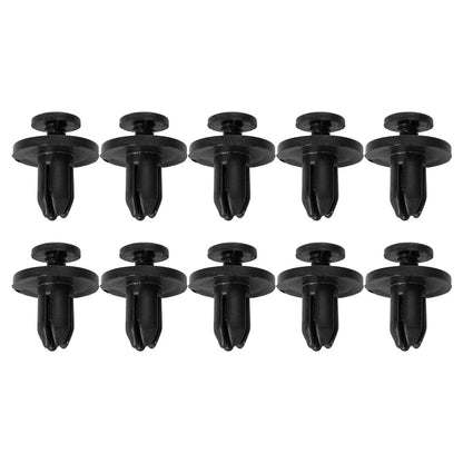 10 x 6mm Mounting Clips for Motorcycle, Car, Scooter, Moped, ATV