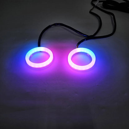 RGB Angel Eye Halo Rings Headlight DRL Retrofit Lights for Car (110MM)