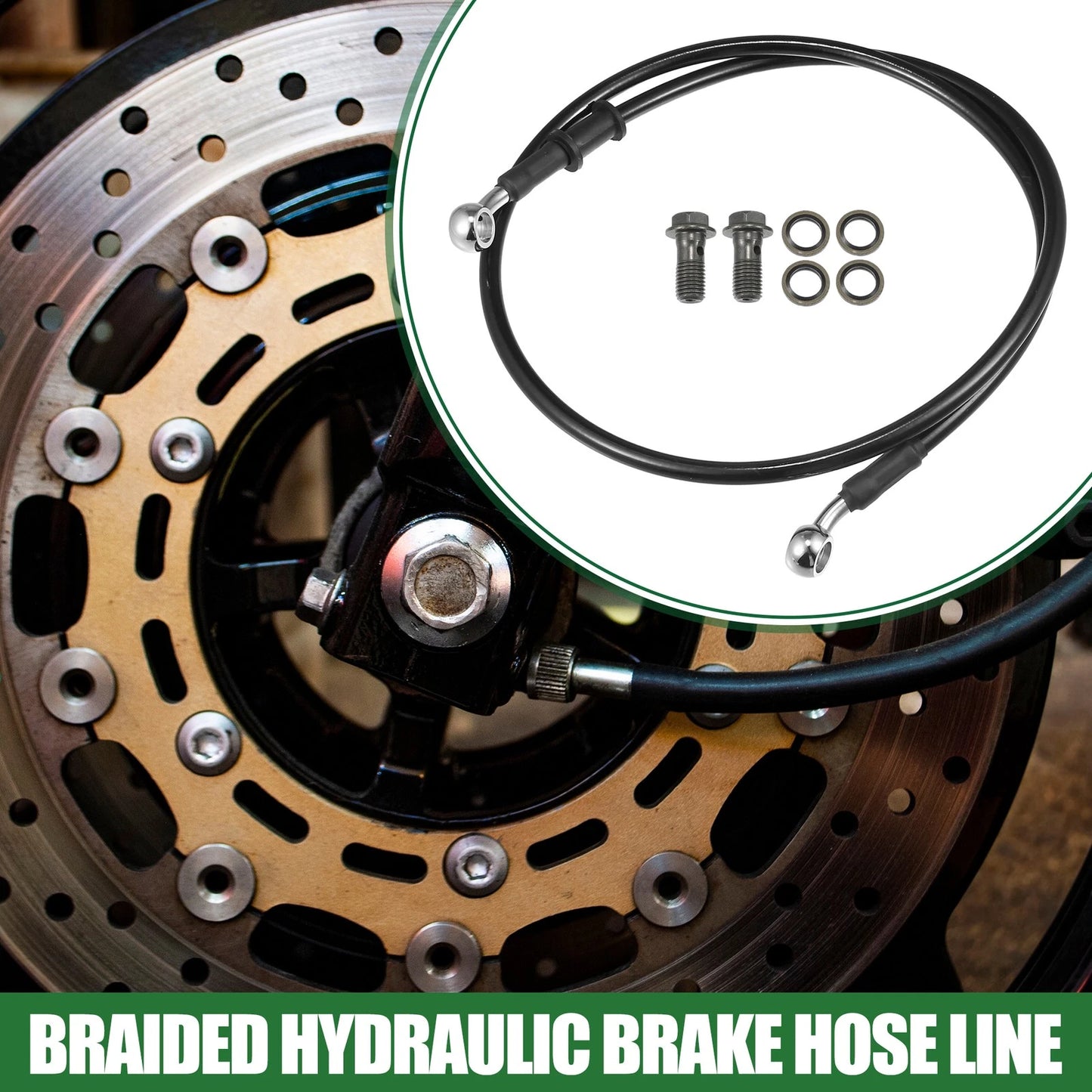 Brake Line / 100cm / Motorcycle Braided Hydraulic Oil Hose for Motorcycle