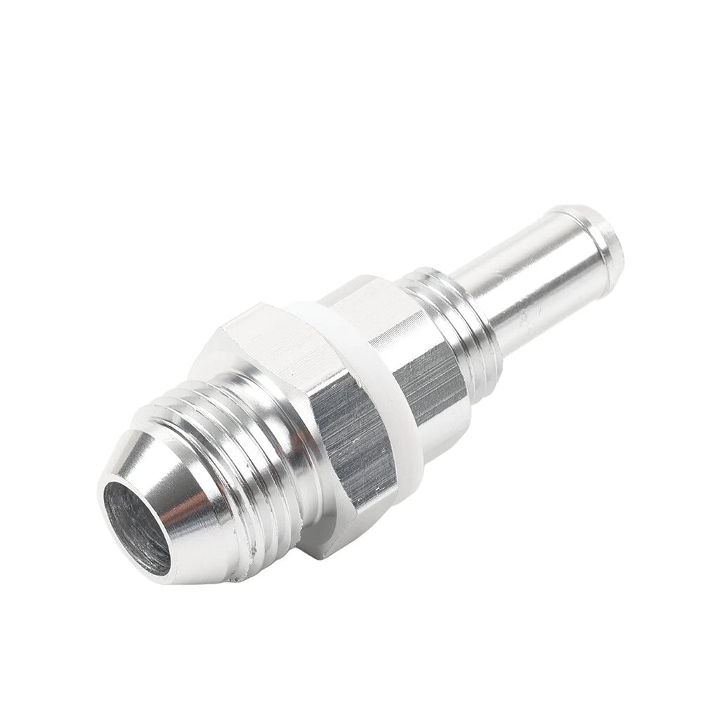 8AN Male Flare Bulkhead to 3/8" Hose Barb Fuel Tank Fitting for Universal (N/A)