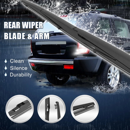 Rear Windshield Wiper Blade Arm Set 16 Inch for Lexus RX450h (2009-2017)