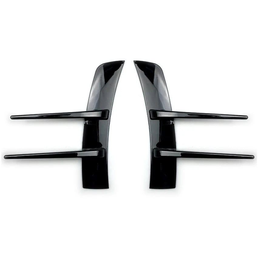 Black Front Bumper Spoiler Side Air Intake Cover for Benz A-Class (2018–2023)