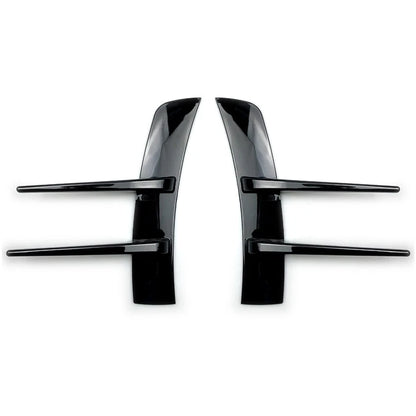 Black Front Bumper Spoiler Side Air Intake Cover for Benz A-Class (2018–2023)
