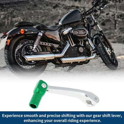 Folding Shifter Lever for Honda CRF150F (2003-2017) Silver Tone Green