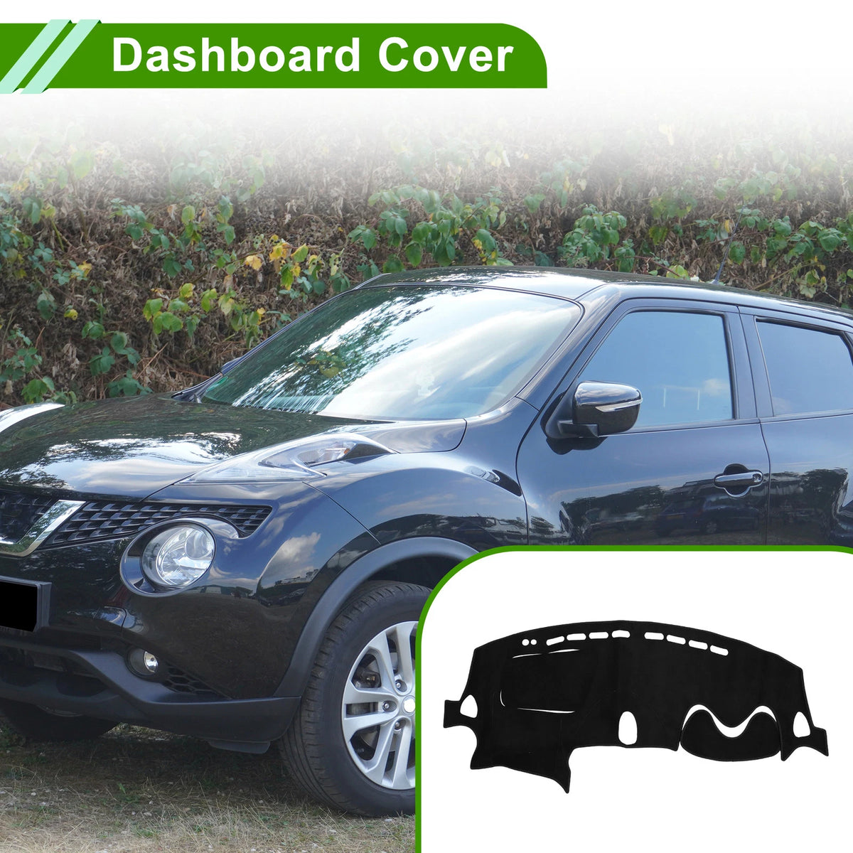Dash Cover Mat for Nissan Juke F15 2011-2019 Sun Protector Black