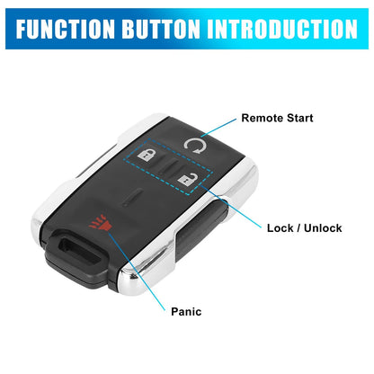 Shell Case Key Fob for Chevy Colorado Silverado 3-Button