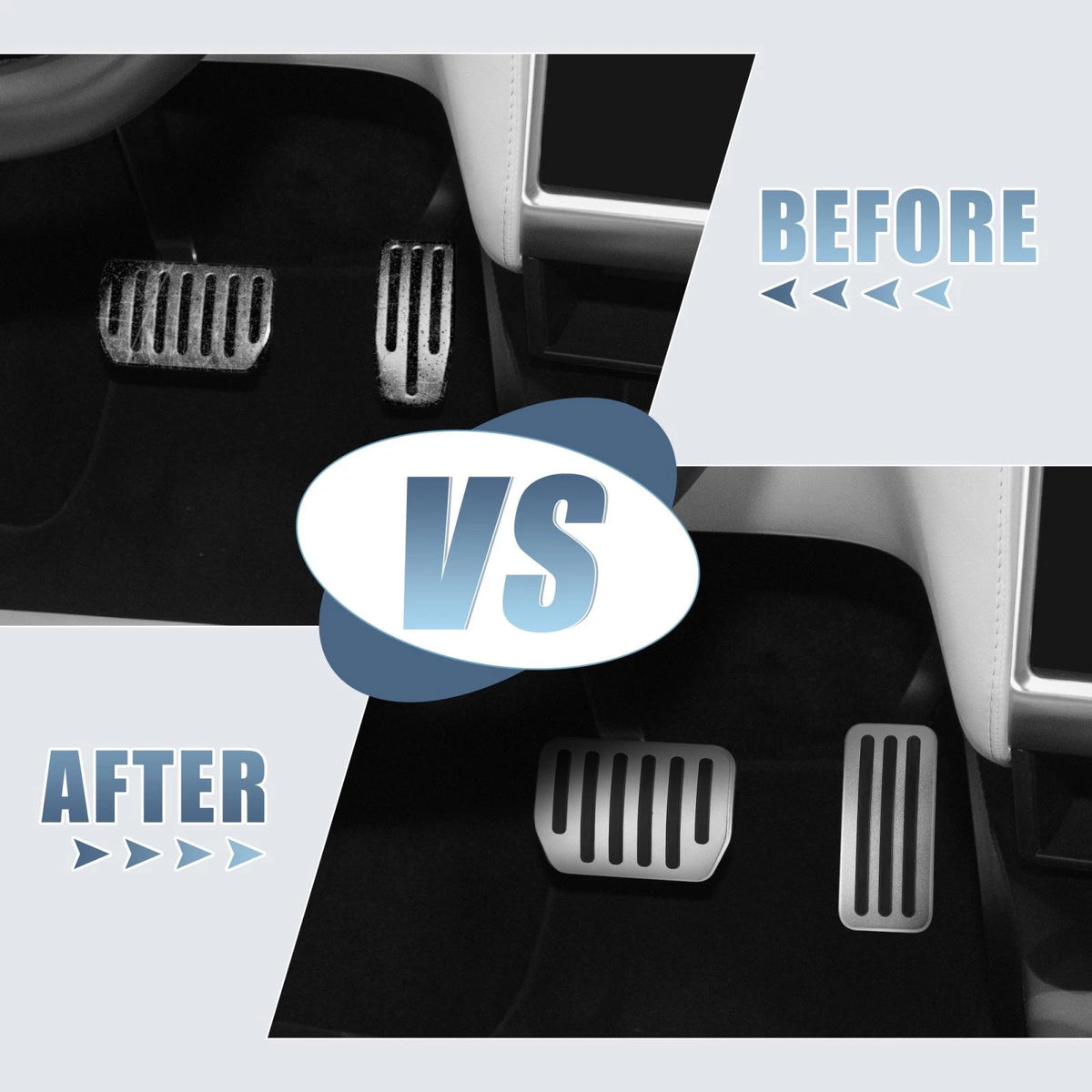Anti-Slip Brake & Gas Pedal Covers for Tesla Model Y & 3 (2020-2023)