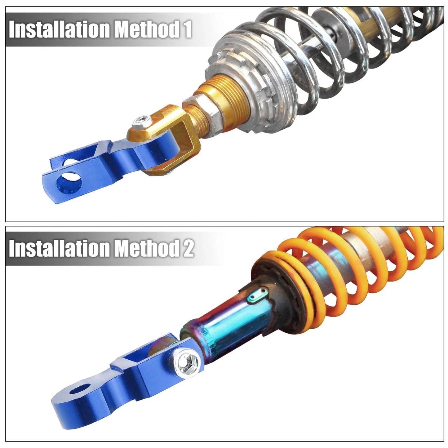 2 x Pair 5cm Universal Rear Shock Absorber Riser Blue for Motorcycle