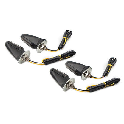 4X Universal 12V LED Turn Signal Lights for Motorcycle - Amber (All Years)
