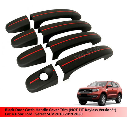 Door Catch Handle Cover Trim Black for Ford Everest (2018-2020)