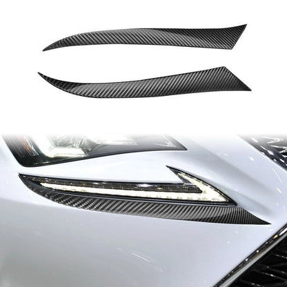 DRY Carbon Fiber Headlight Eyebrow Cover Trim for Lexus RC 2015-2018