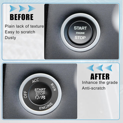 Push Start Button Cover Kit for Dodge Charger Challenger Black