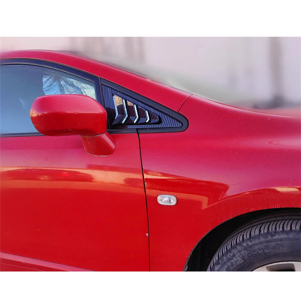 Carbon Fiber Side Window Louver Shutter Covers for Honda Civic (2006-2011)