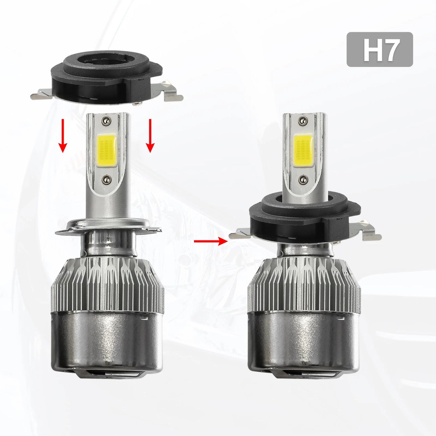 H7 LED Headlight Adapter Bases for Mercedes-Benz E Series (2005-2015)