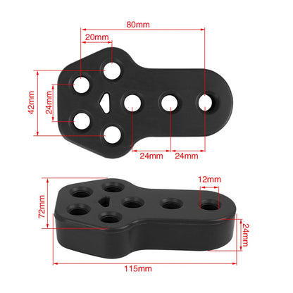 7 Holes 12mm Dia Black Exhaust Hanger Bushing for Nissan Elgrand