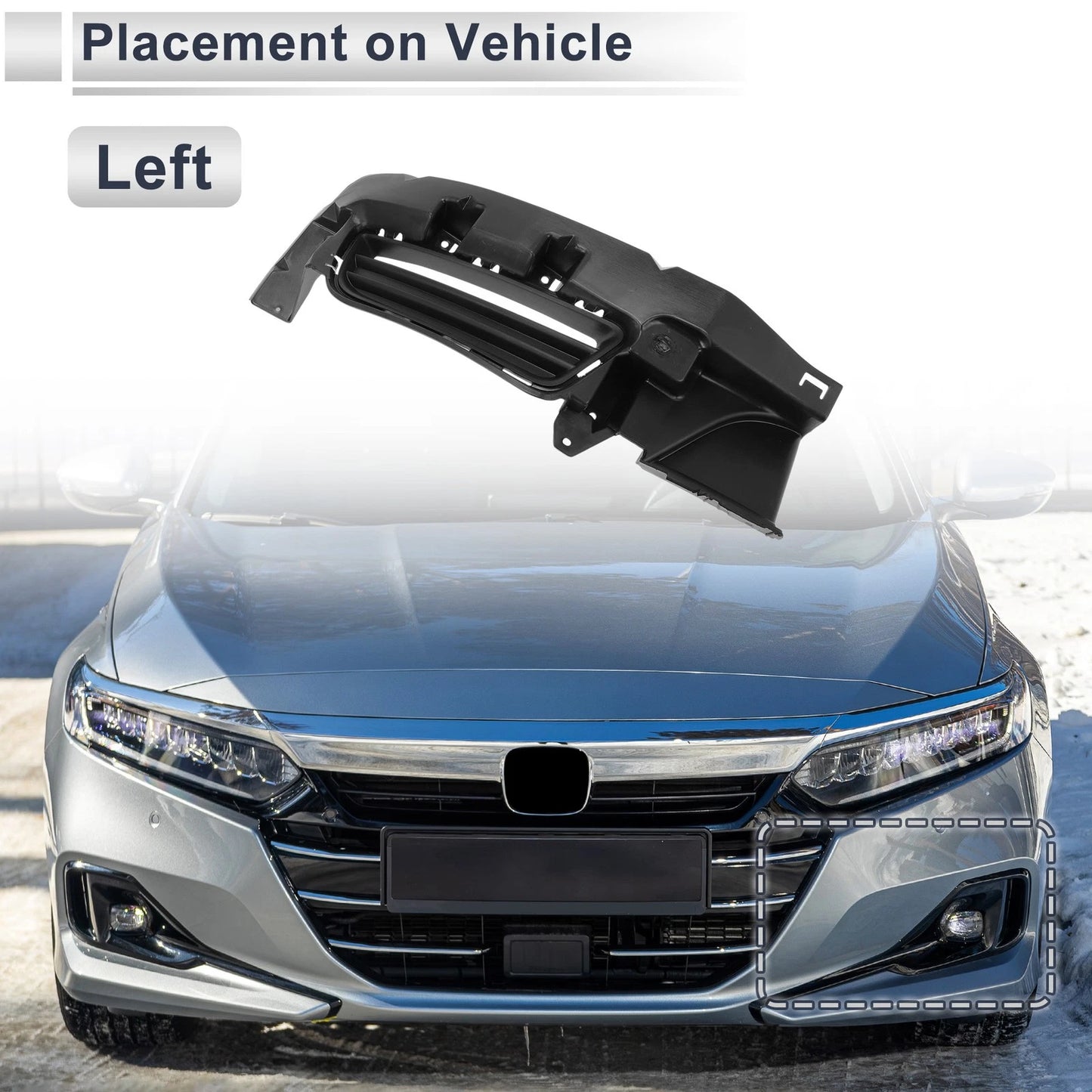 1 Pc Front Left Fog Light Grill for Dodge Charger (2015-2021)