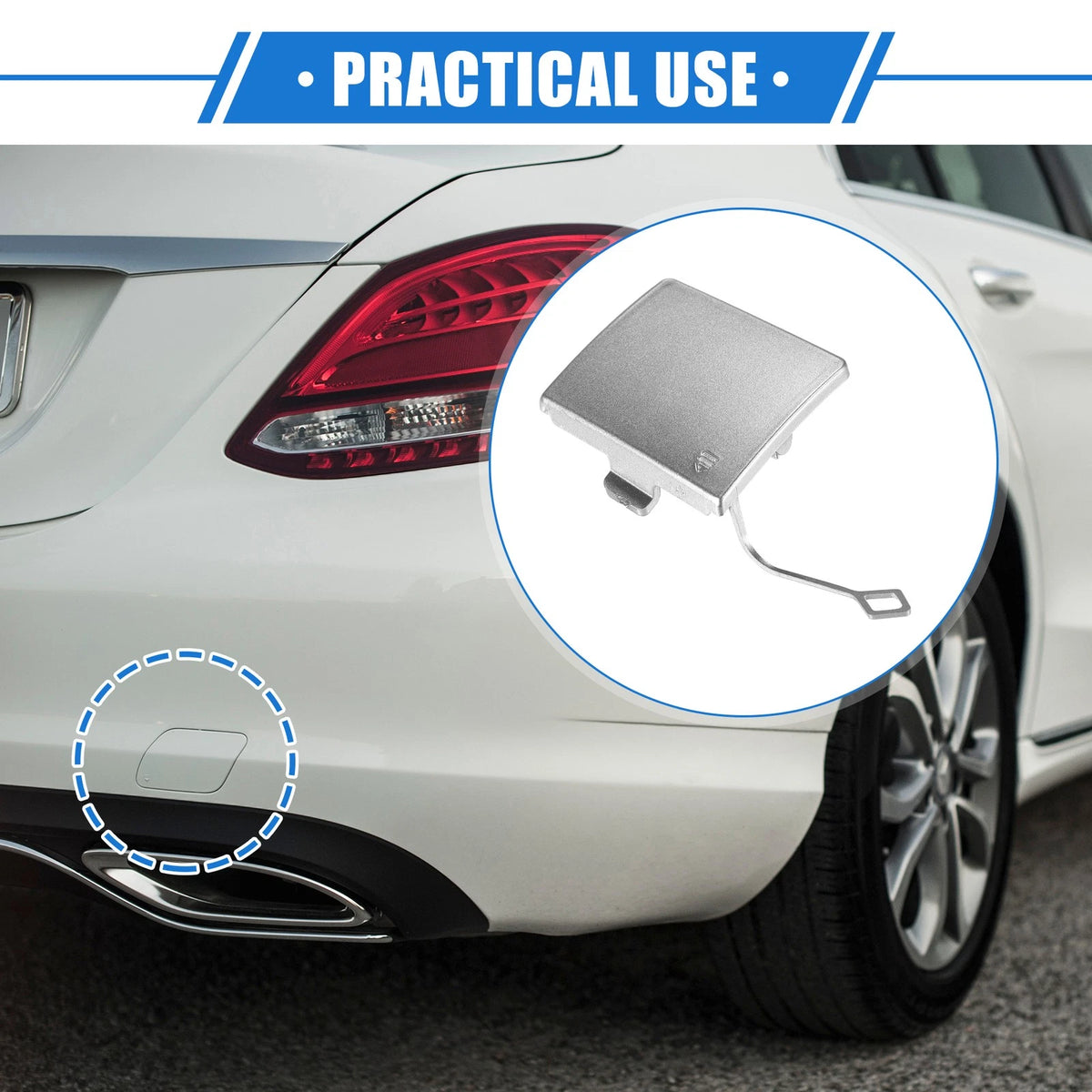 Rear Bumper Tow Hook Eye Hole Cover for Mercedes-Benz R350 (2011-2012)