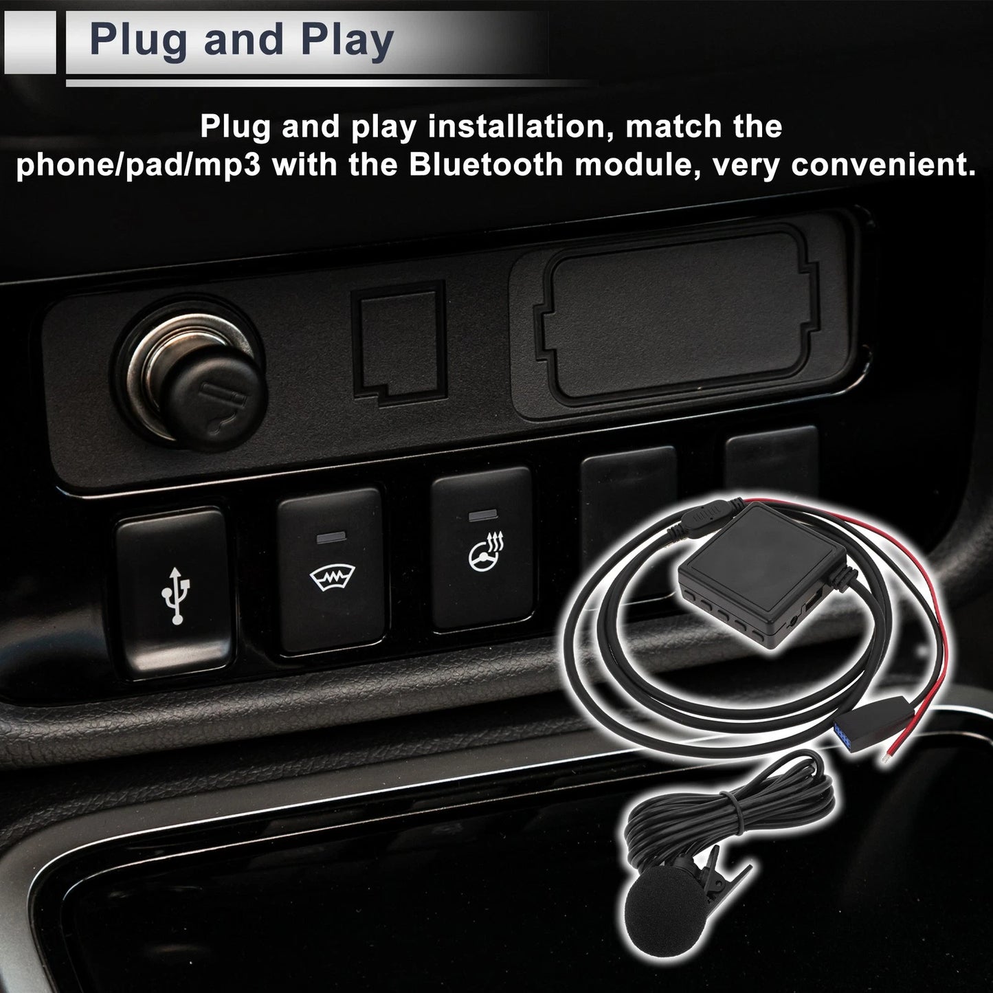 Stereo Radio Harness for BMW E39 E46 E53 Microphone Handsfree Car