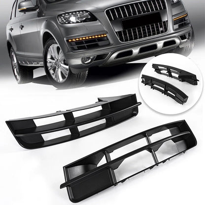 2 x Front Bumper Fog Light Lamp Grill Covers for Audi Q7 (2010-2015)