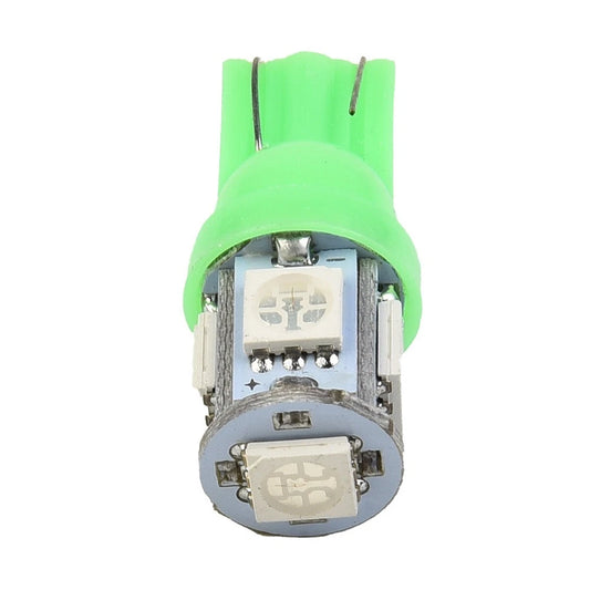 10× Green 194 LED Bulbs Instrument Panel Gauge Cluster Light Socket for Car