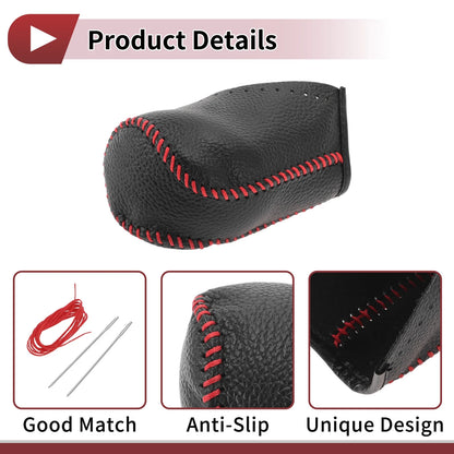 Car Gear Shift Knob Cover for Toyota Corolla (2014-2018) - Red Faux Leather