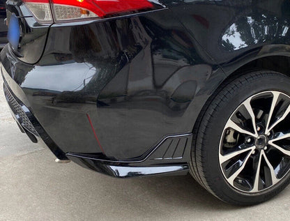 Gloss Black Rear Bumper Splitter Lip Protector for Toyota Corolla (2020-2023) 2 x
