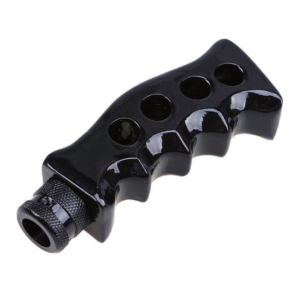 5 Speed Black Aluminum Manual Shift Knob for Universal Vehicles