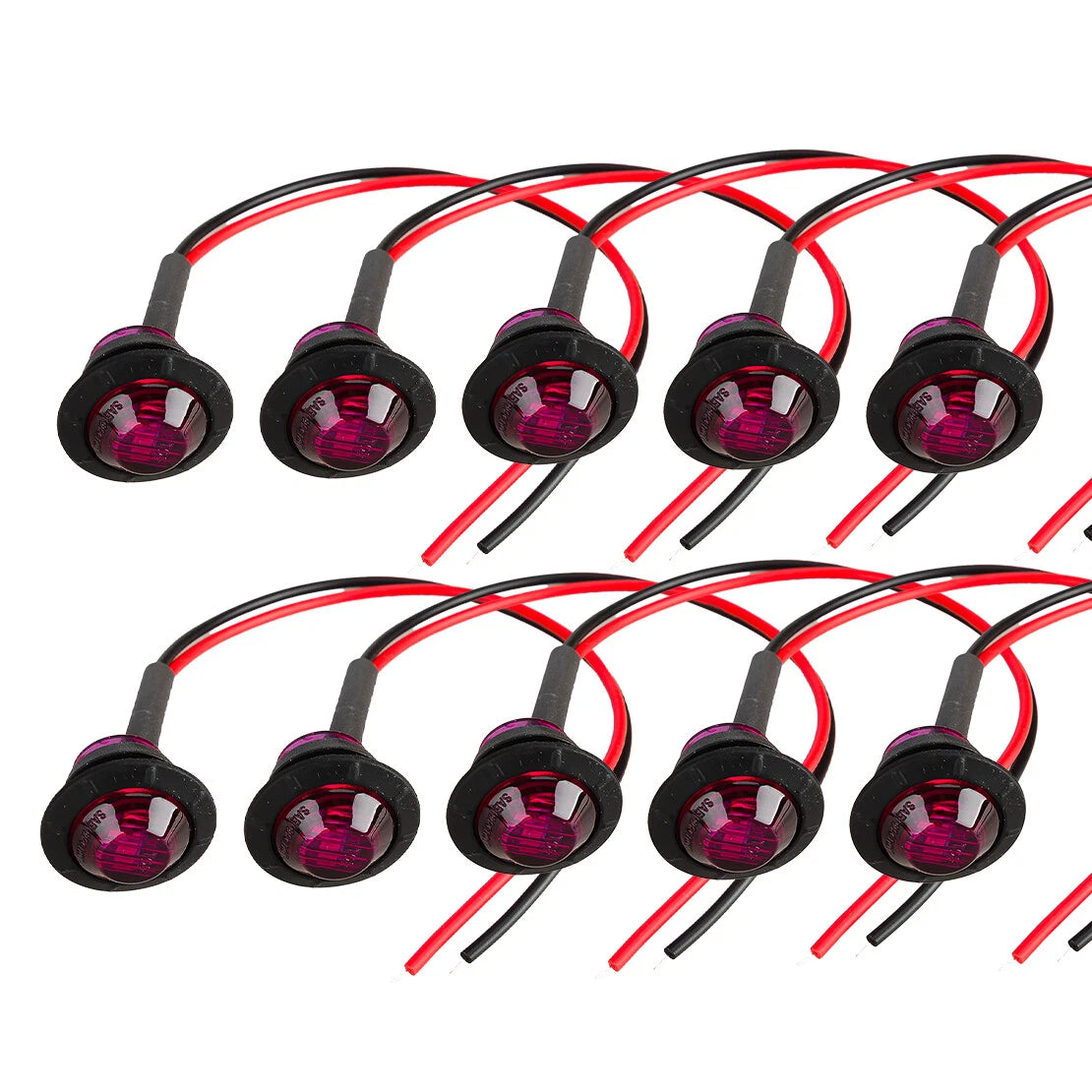 10pc Purple 3/4" Bullet Round LED Side Marker Lights for Trailer Truck RV