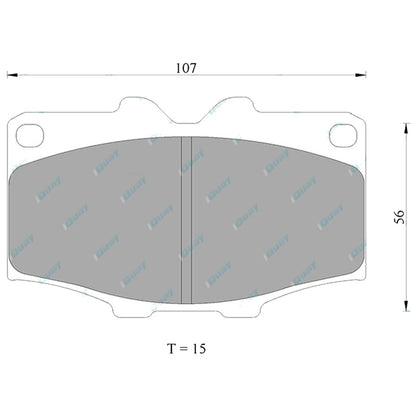 Front Disc Brake Pad Set for Hilux LN65 YN65 YN67 Ute 4cyl 2L 2.4L (1983-1988)