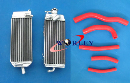 Aluminum Radiator & Blue Hose for Suzuki RM125 RM125X RM125W RM125Y (1998-2000)