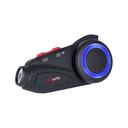 Maxto M3S Motorcycle Helmet Headset Intercom with 2K Video Recorder