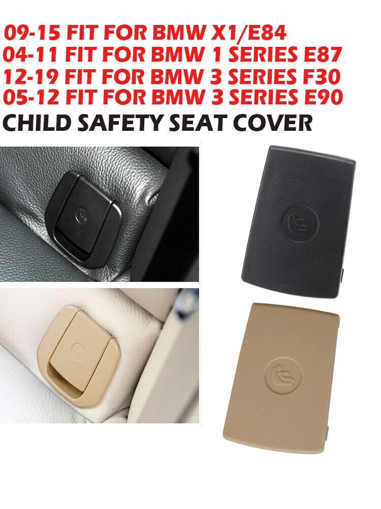 Beige Rear Child Seat Anchor ISOFix Cover for BMW F30 E90 1 3 Series