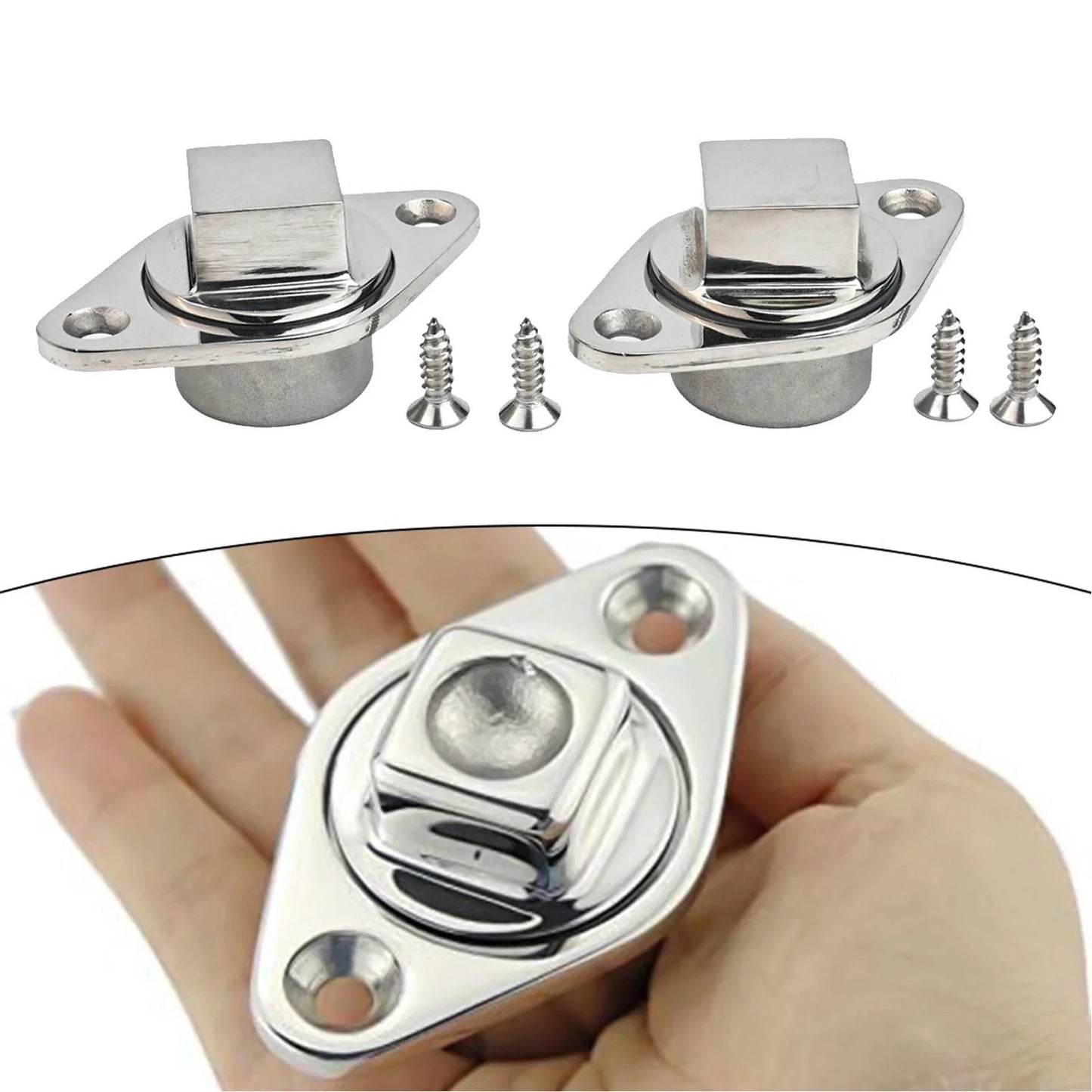 Sleek Design Polished 316 Stainless Steel Boat Drains - Convenient Pack
