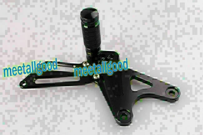 CNC Rear Sets Footrests for Yamaha YZF R1 2009-2013 - Black 2 x Pegs